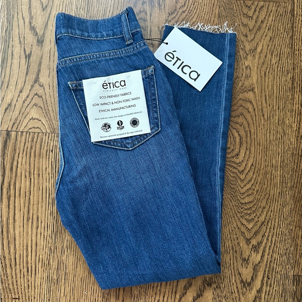 NWT Ética Blue Skinny Jeans Classic Style size 23/24 or size 1 - Picture 6 of 6
